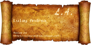 Lulay Andrea névjegykártya
